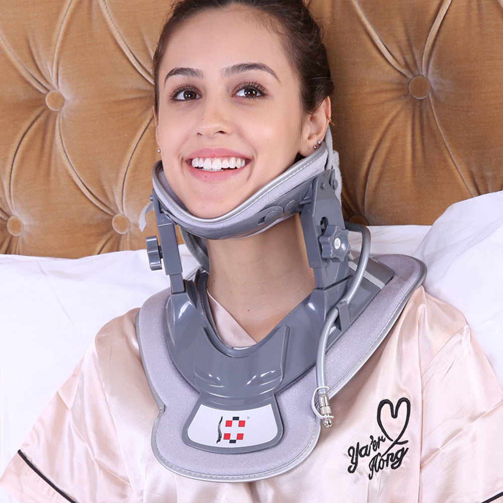 High-Quality Relief Collar Physiotherapy Adjustable Stretcher Spine Corrector Support Air Neck Cervical Traction Device High-Quality Relief Collar Physiotherapy Adjustable Stretcher Spine Corrector Support Air Neck Cervical Traction Device